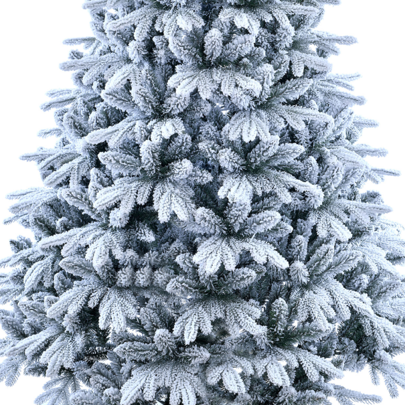 Snow-covered Christmas tree 210cm with metal base – 23107/210