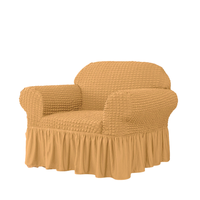 Elastic Couch Cover - Armchair (70% Cotton 30% Lycra) Beige