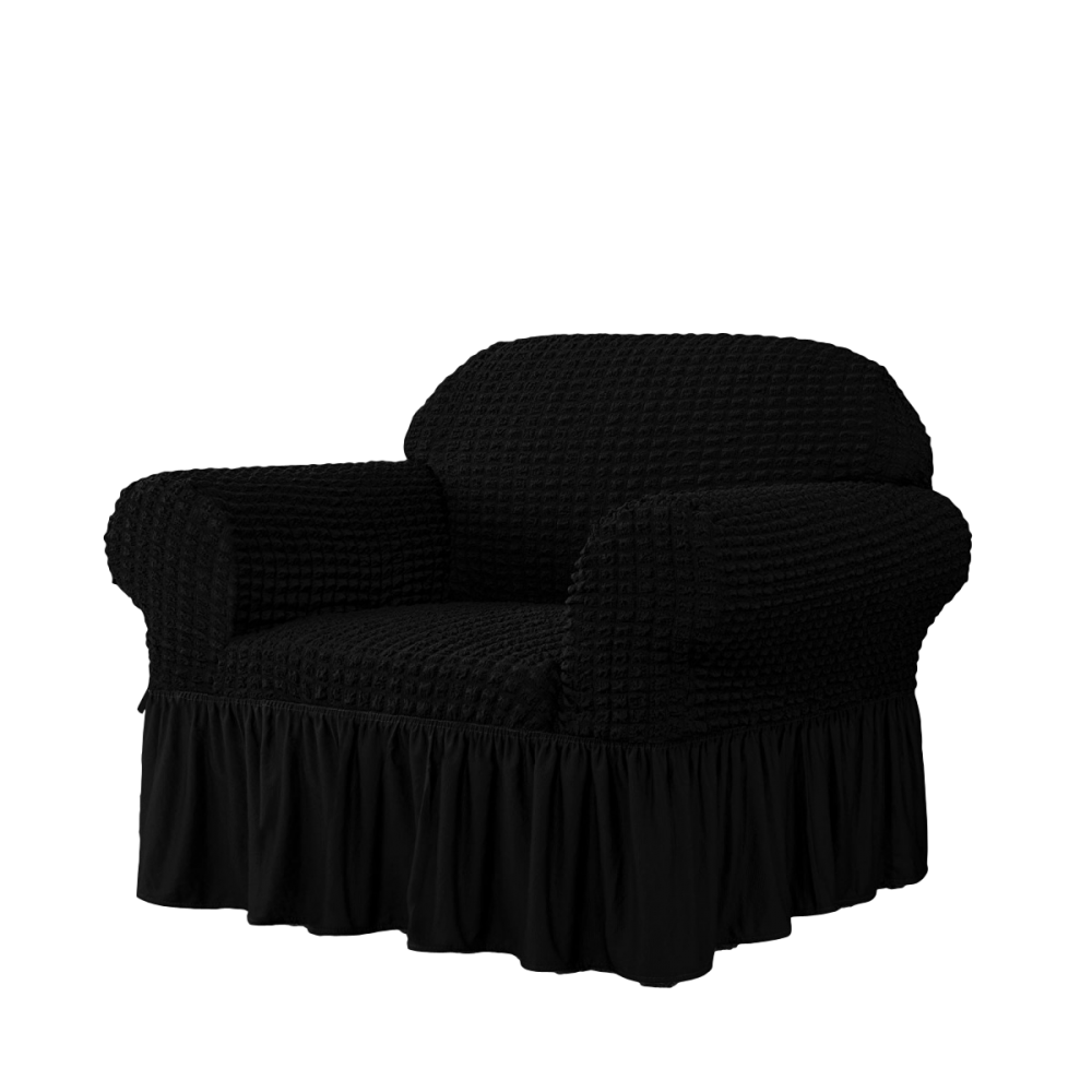 Elastic Couch Cover - Armchair (70% Cotton 30% Lycra) BLACK