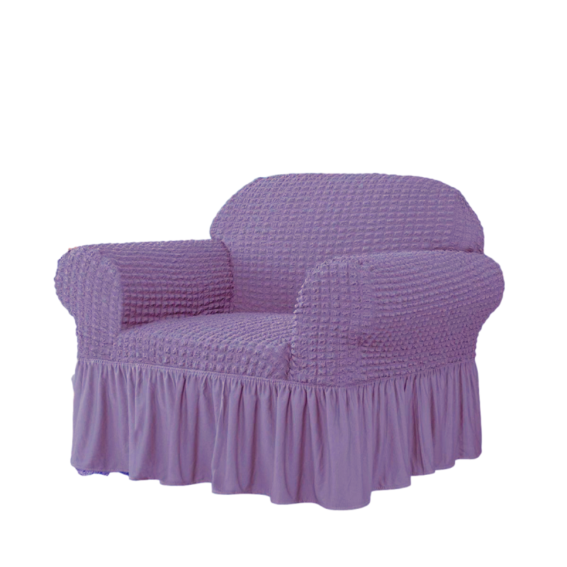 Elastic Couch Cover - Armchair (70% Cotton 30% Lycra) Purple