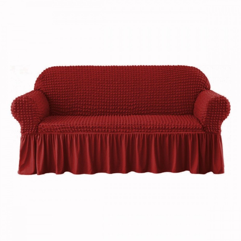 Elastic cover 3 seat sofa (70% Cotton 30% Lycra) bordeaux