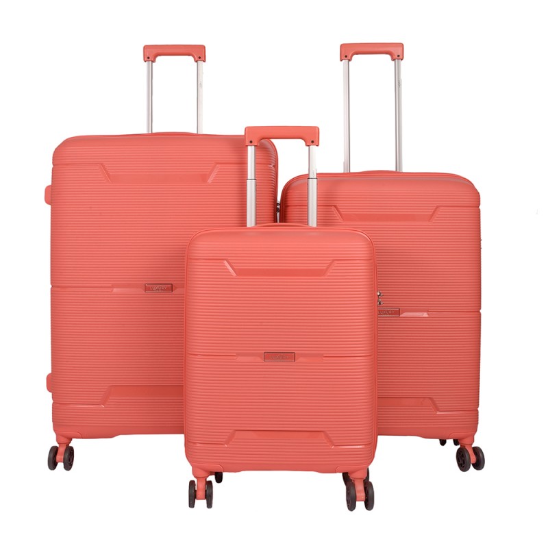 Set of 3 pieces Luggage Set 77*53*30cm – PP – LUXURY TRAVEL – PPZ-1701-TANGERINE