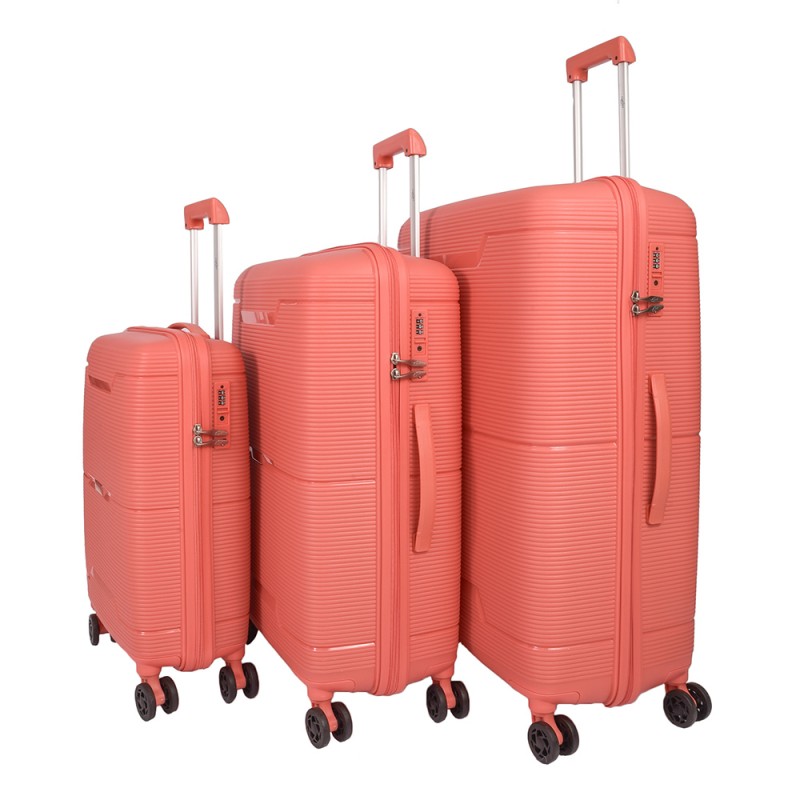 Set of 3 pieces Luggage Set 77*53*30cm – PP – LUXURY TRAVEL – PPZ-1701-TANGERINE