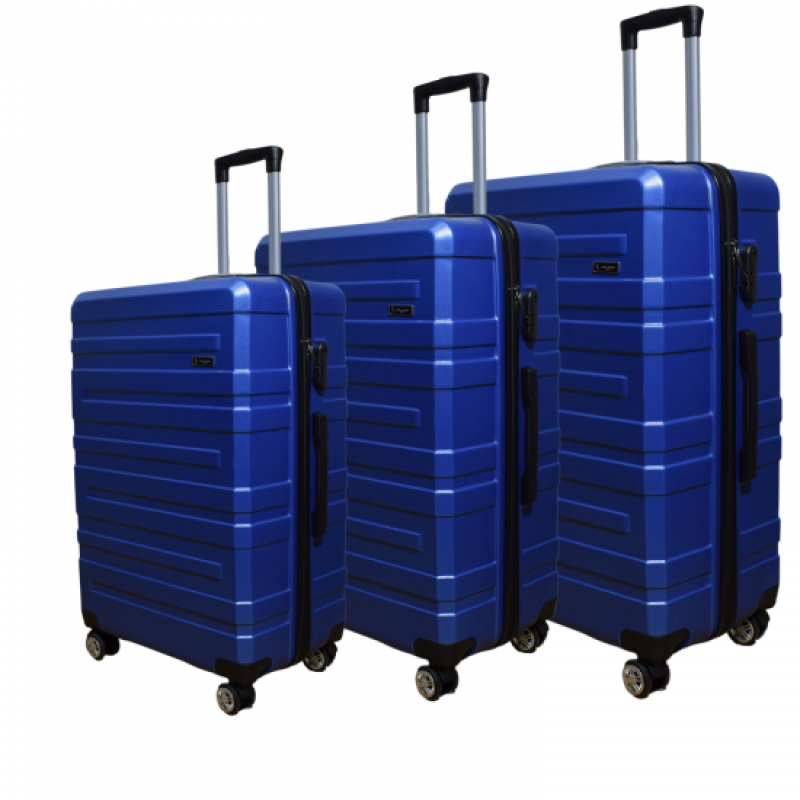 Σετ Βαλίτσες Ταξιδιού 3 τεμαχίων 75cm x 49cm x 31cm ABS STRIPES-3119-BLUE